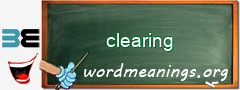 WordMeaning blackboard for clearing